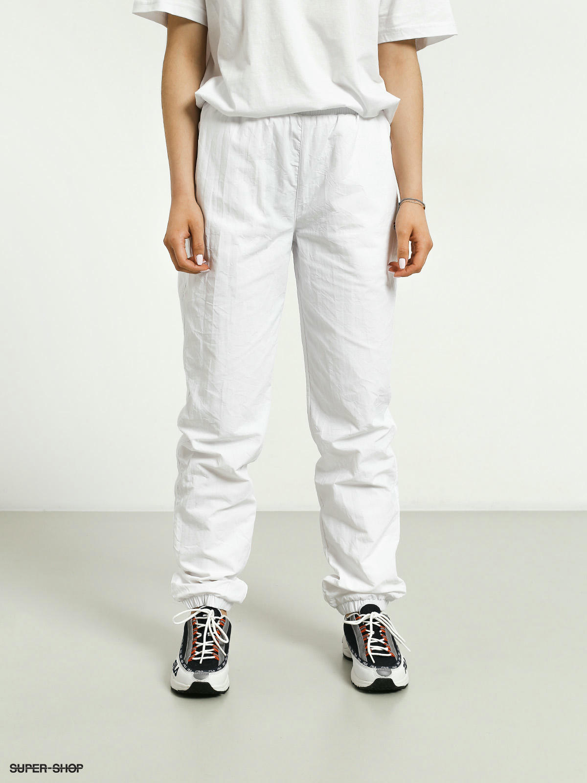 Fila Cargo Pants Khaki Color Size-42 Zip Up Pockets Logo Polyester Trousers  | eBay